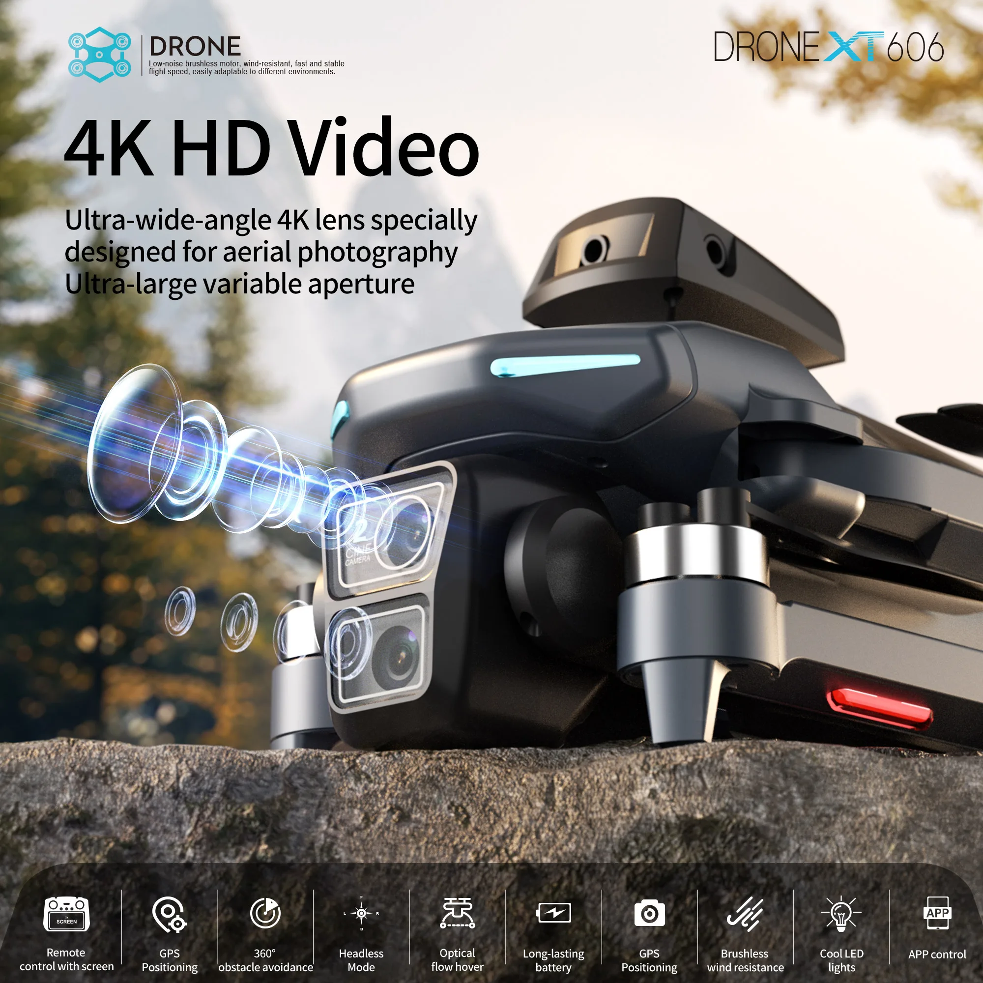 オリジナルXT606ドローン プロフェッショナル 8K HD - Drone Surveying のレビューと価格