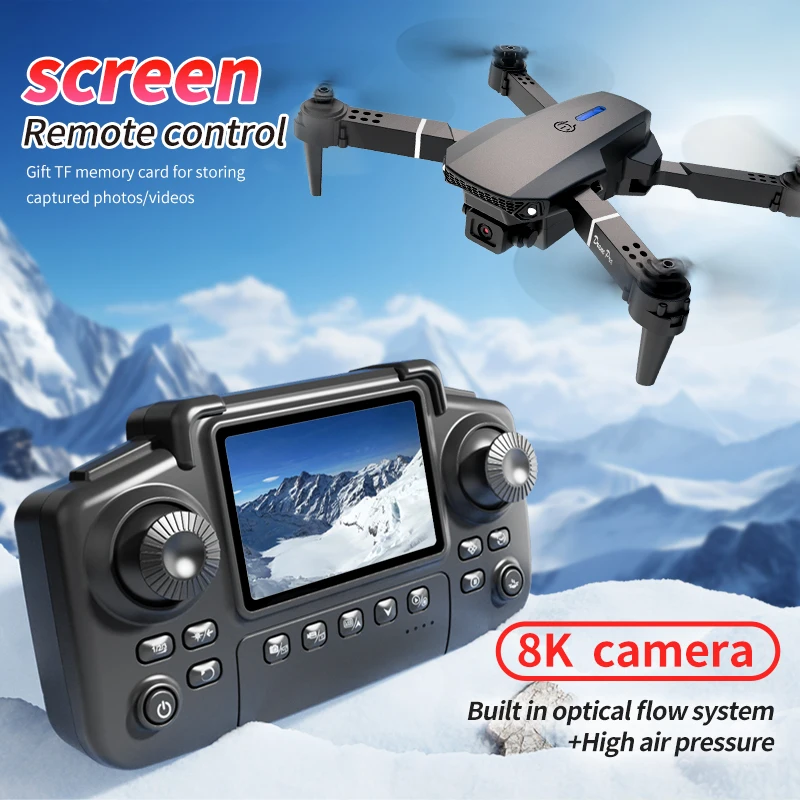 プロフェッショナルE88 PROドローン、スクリーン付き8K - Drone Surveying のレビューと価格