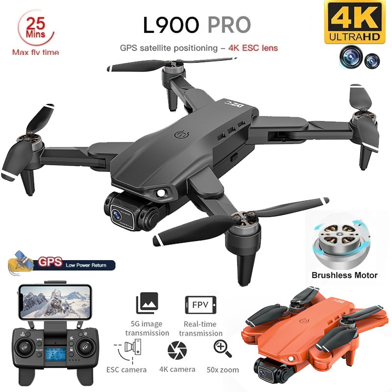 折りたたみ式ブラシレスドローンl900プロ,GPS, 4k, - Drone Aerial Photography のレビューと価格