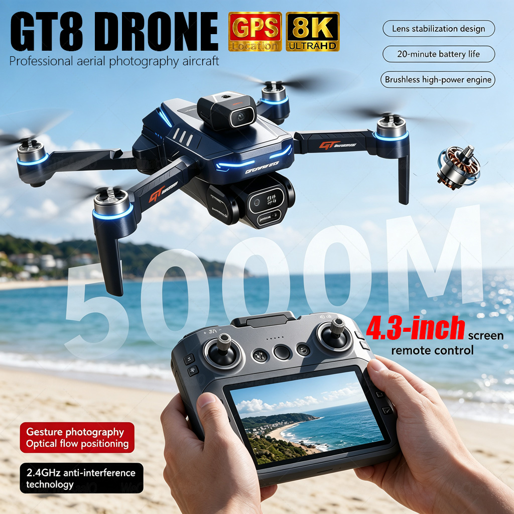 NEW GT8 HD RCドローン 4Kプロフェッショナルデ - Drone Surveying のレビューと価格